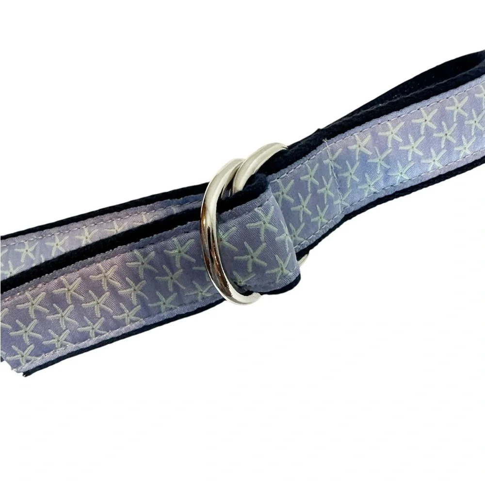 THE BELTED COW XS Blue Starfish Printed Novelty Belt
